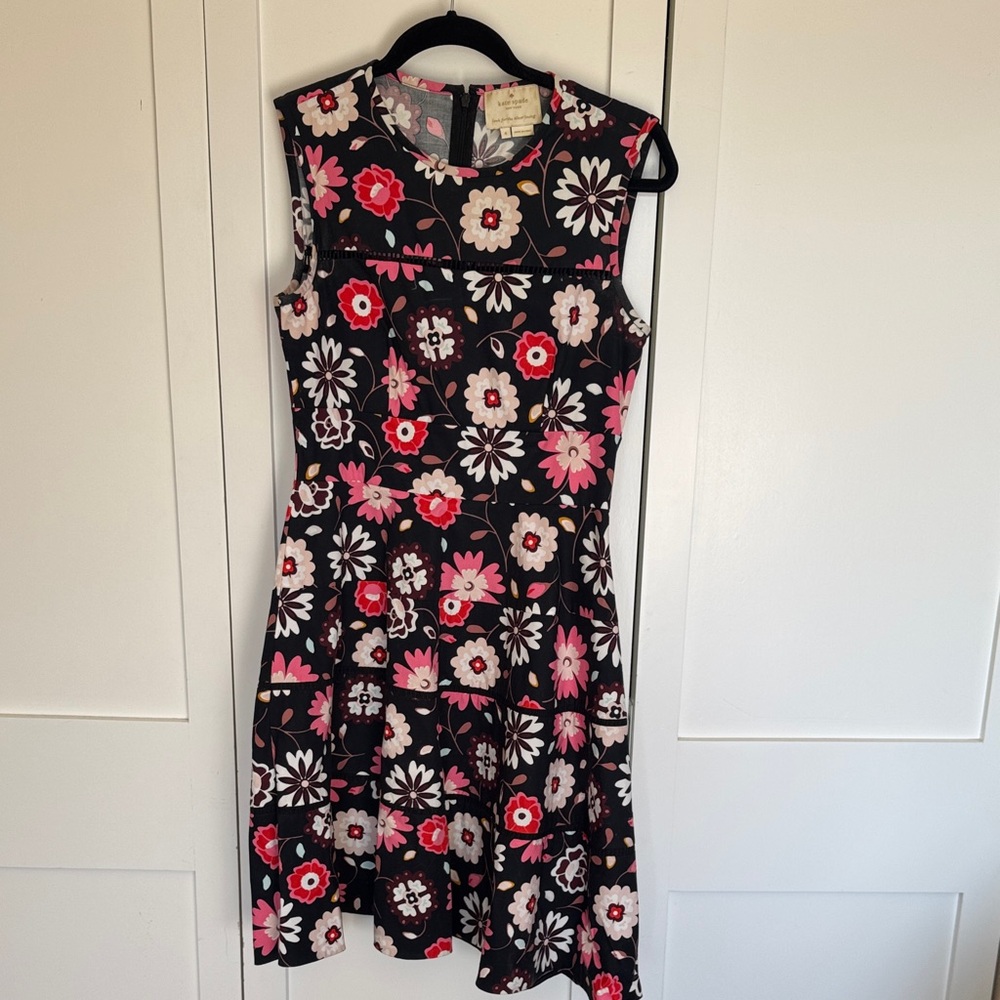 Kate Spade Black and Pink Floral Mini Dress